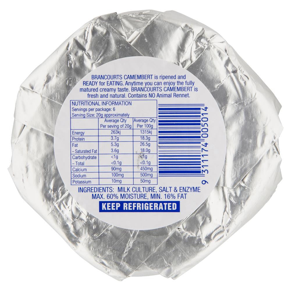 Brancourts Camembert Cheese 125g , Frdg1-Cheese - HFM, Harris Farm Markets
 - 2