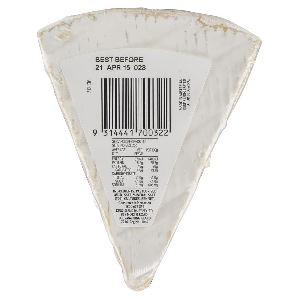 King Island Dairy Phoques Cove Camembert Cheese 110g , Frdg1-Cheese - HFM, Harris Farm Markets
 - 2