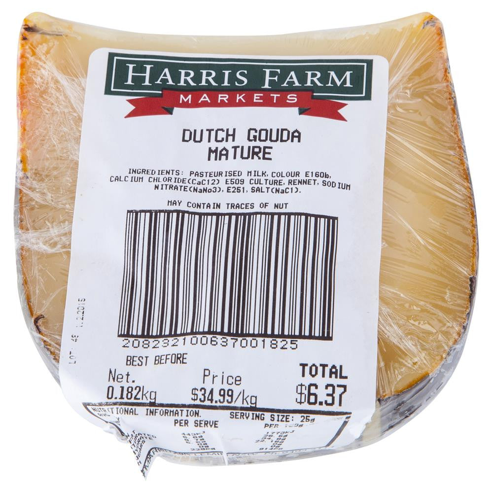 Gouda Dutch Mature 180-240g , Frdg1-Cheese - HFM, Harris Farm Markets
 - 2