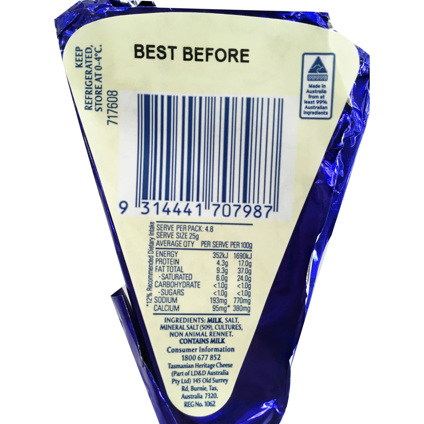 Tasmanian Heritage Classic Blue Cheese 120g