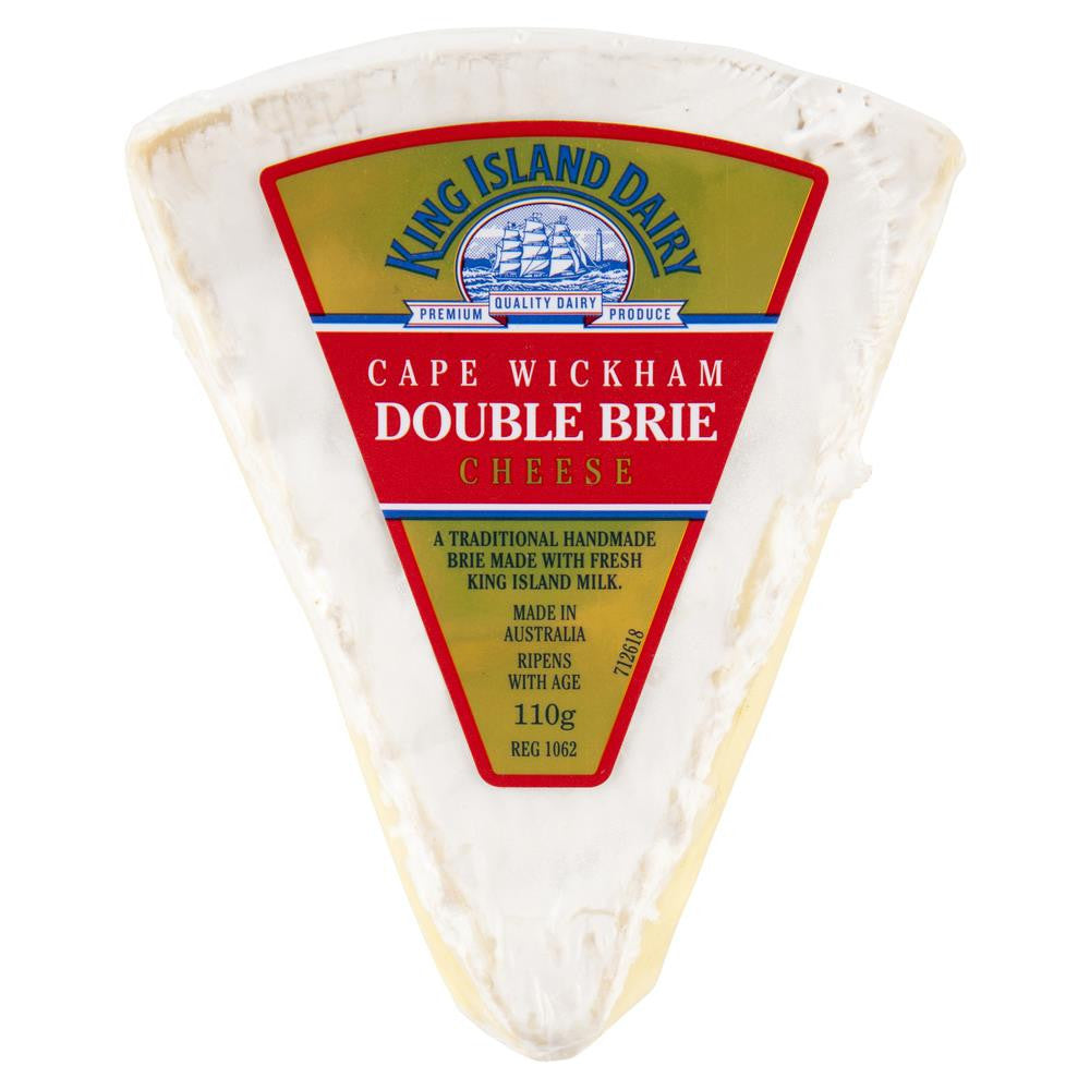 Brie King Island Cape Wickham Double Cream 110g , Frdg1-Cheese - HFM, Harris Farm Markets
 - 2