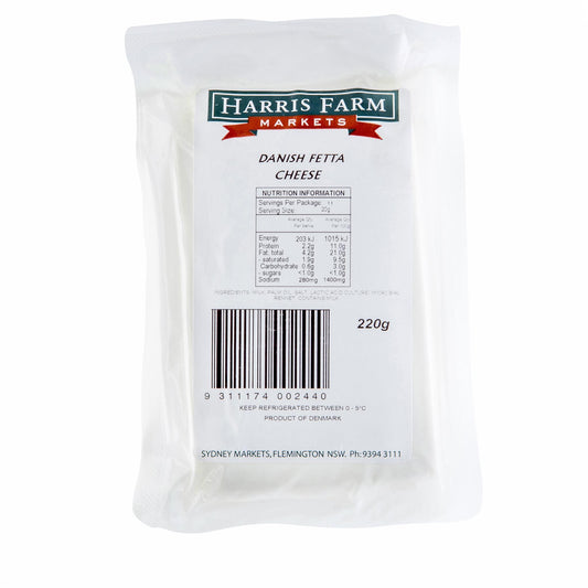 Fetta Danish Harris Farm 220g , Frdg1-Cheese - HFM, Harris Farm Markets
