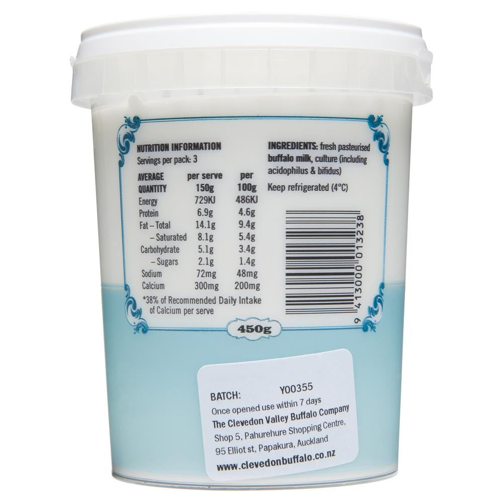 Clevedon Valley Buffalo Yoghurt Natural 450g , Frdg2-Dairy - HFM, Harris Farm Markets
 - 2