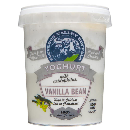 Clevedon Valley Buffalo Yoghurt Vanilla Bean 450g , Frdg2-Dairy - HFM, Harris Farm Markets
 - 1