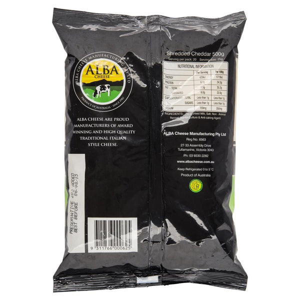 Alba Cheese - Cheddar Shredded | Harris Farm Online
