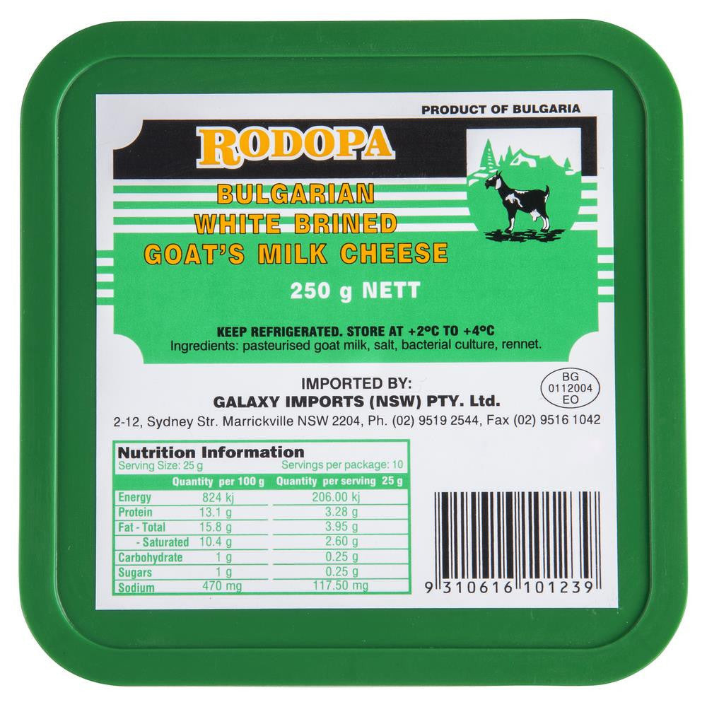 Goat Cheese Rodopa Bulgarian White Brined 250g , Frdg1-Cheese - HFM, Harris Farm Markets
