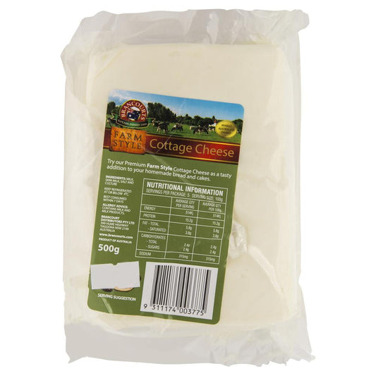 Cottage Cheese Brancourts Farm Style 500g , Frdg1-Cheese - HFM, Harris Farm Markets
 - 1