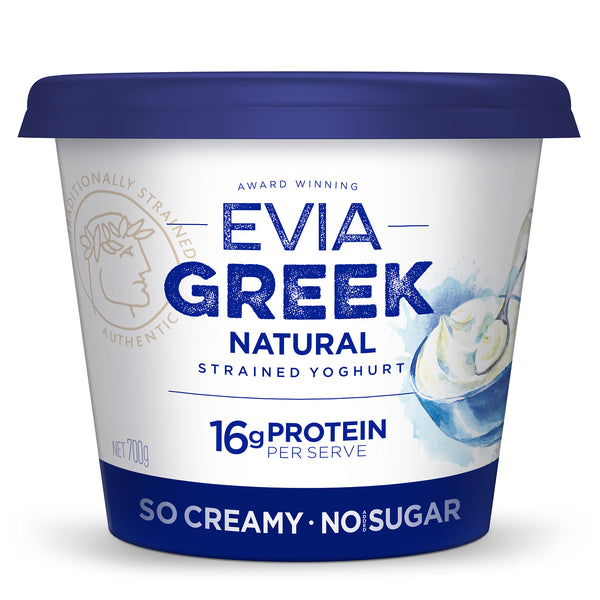 Evia Greek Strained Yoghurt Natural | Harris Farm Online