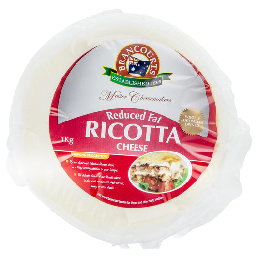 Ricotta Brancourts Reduced Fat 1kg , Frdg1-Cheese - HFM, Harris Farm Markets
