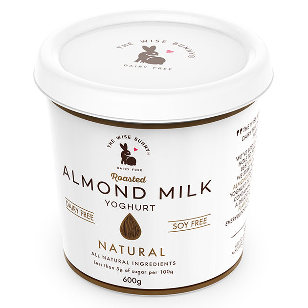 Wise Bunny Roasted Almond Milk Natural Yoghurt 600g