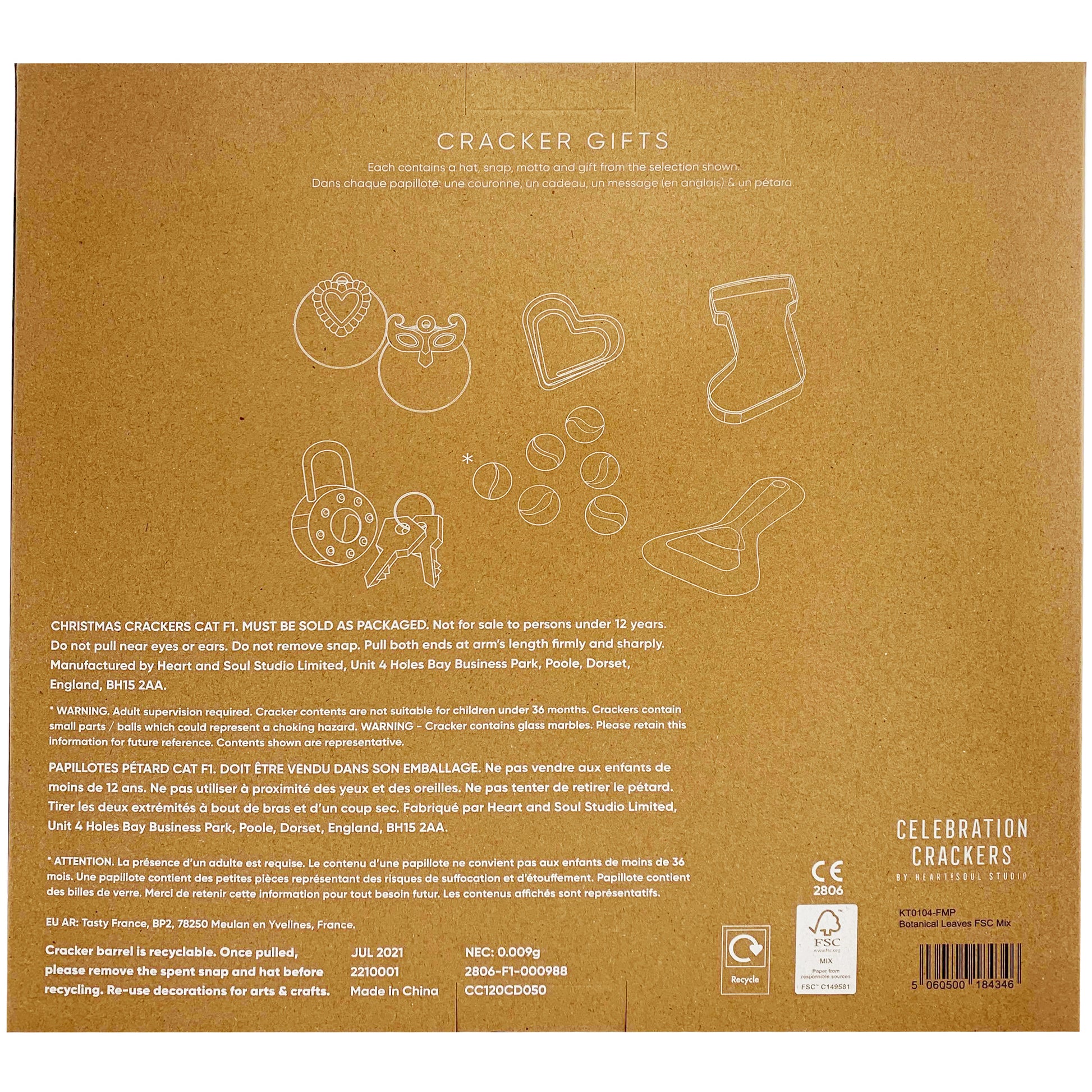 Celebration Crackers Botanical Leaves x6 | Harris Farm Online