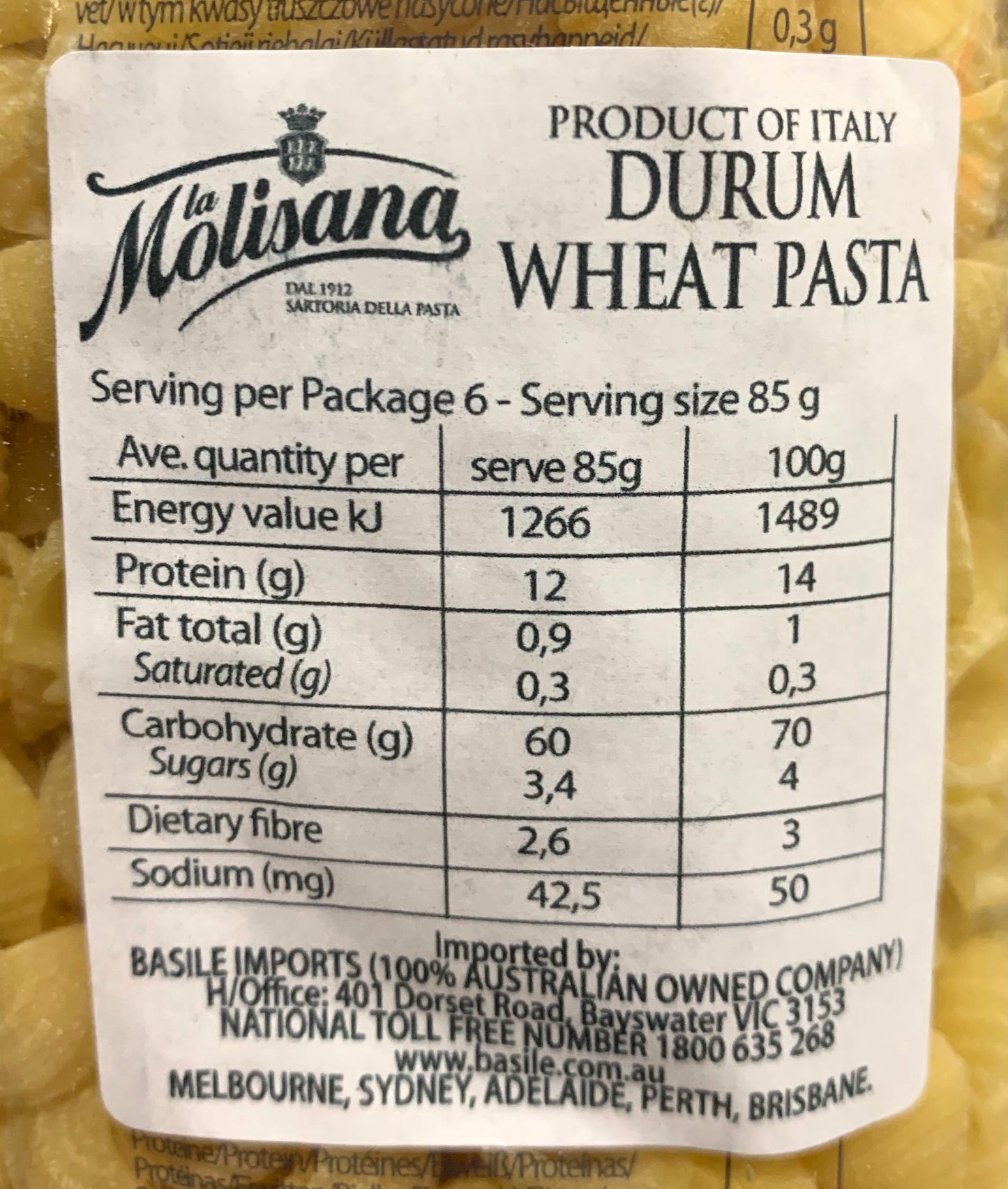 La Molisana - Pasta - Cinesi Rigate (No.56, 500g)