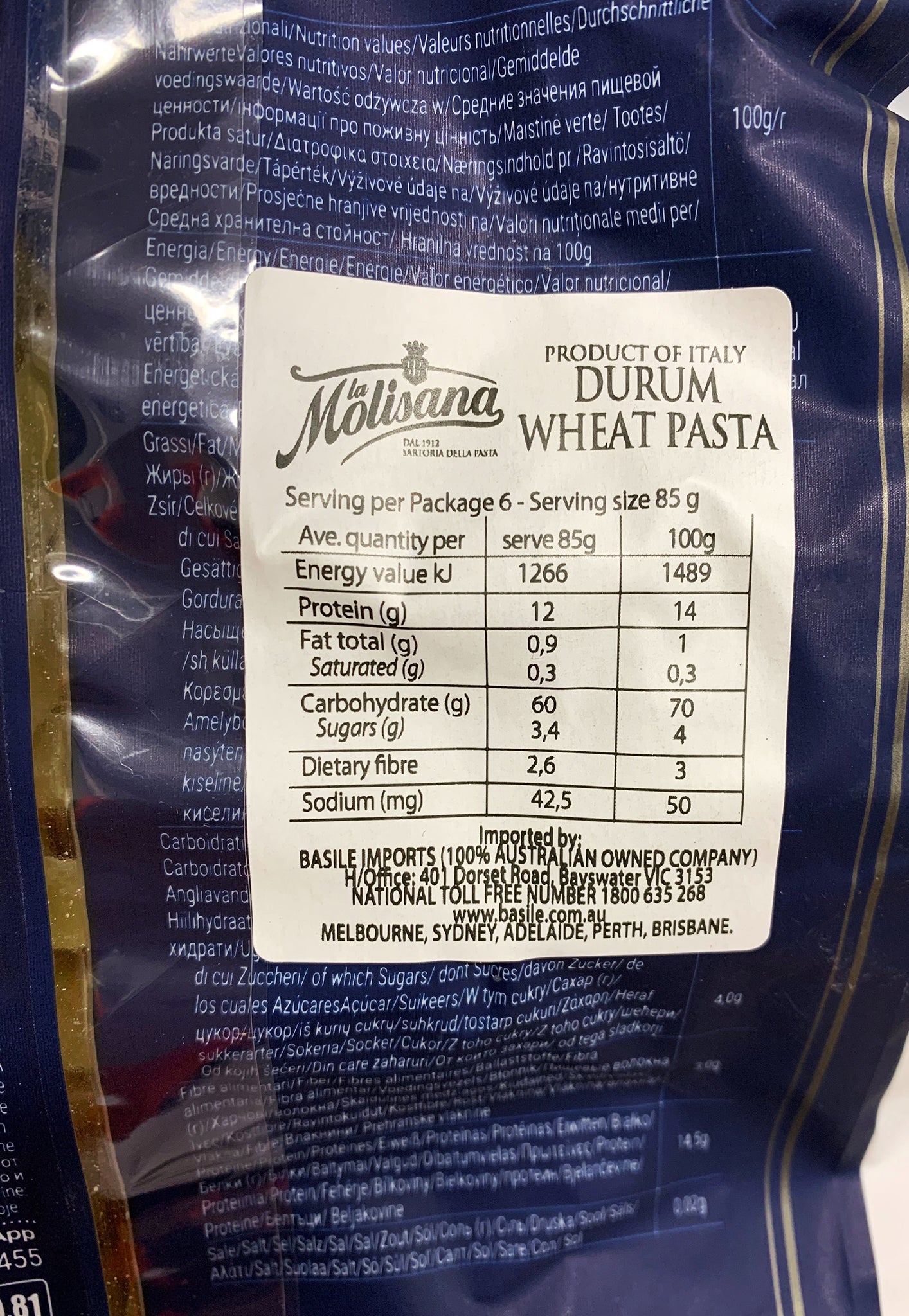 La Molisana - Pasta - Fettuccine (No.104, 500g)