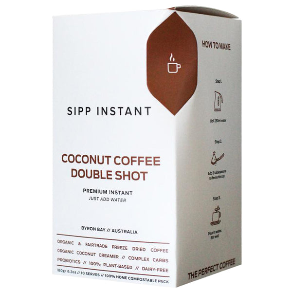SIPP Instant Coconut Coffee Double Shot | Harris Farm Online