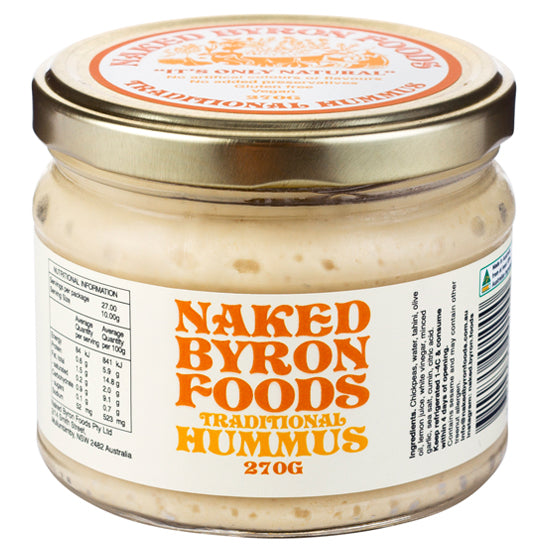 Naked Byron Foods Vegan Hummus Traditional 270g