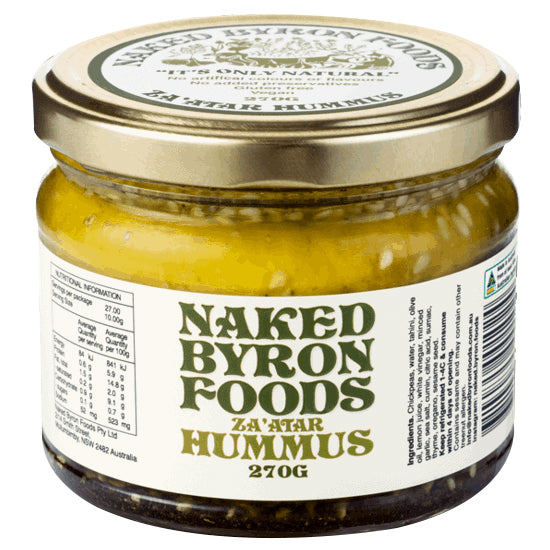 Naked Byron Foods Vegan Za'atar Hummus | Harris Farm Online