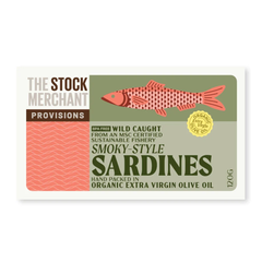 The Stock Merchant MSC Smoked Sardines in Extra Virgin Olive Oil 120g