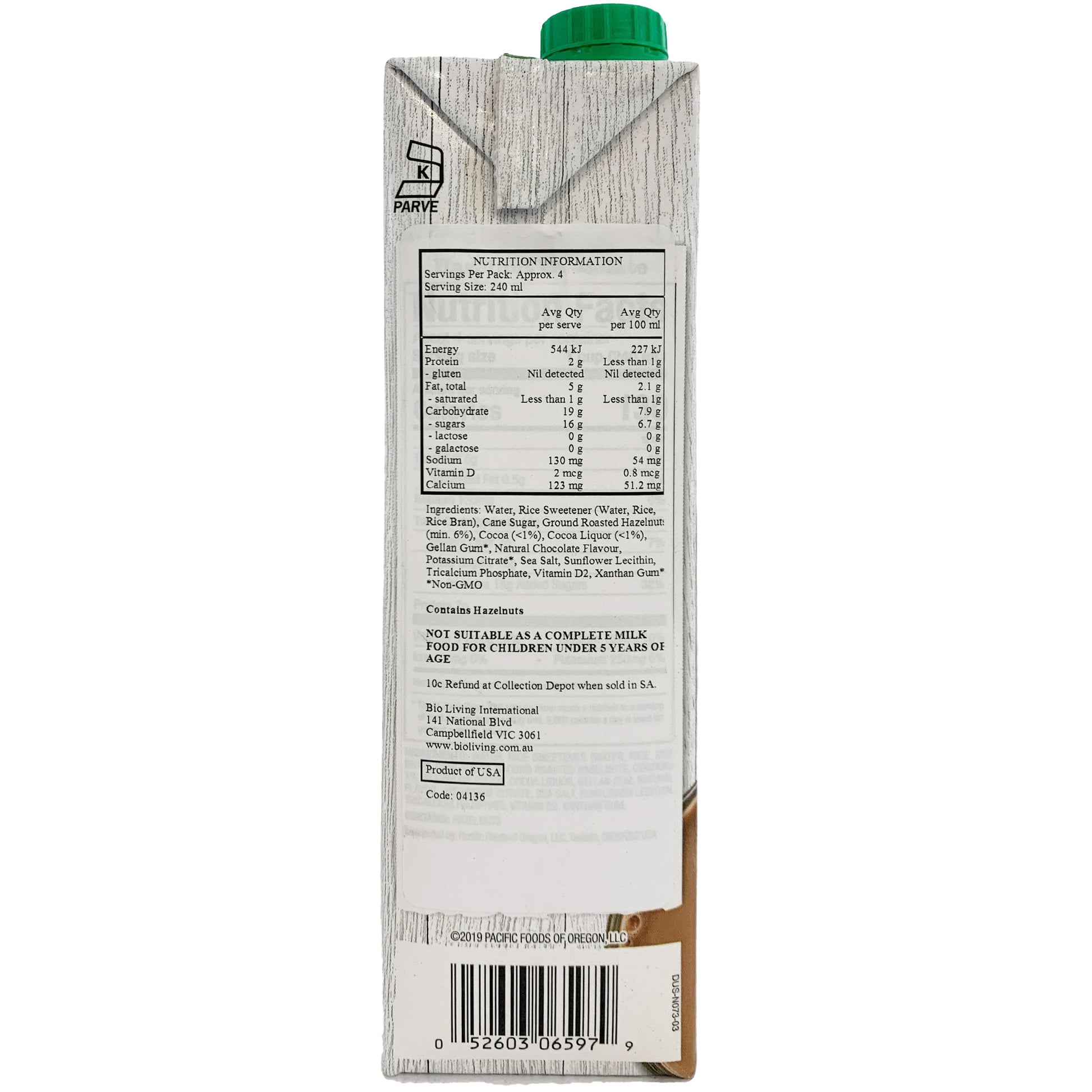 Pacific Organic Hazelnut Chocolate Drink | Harris Farm Online