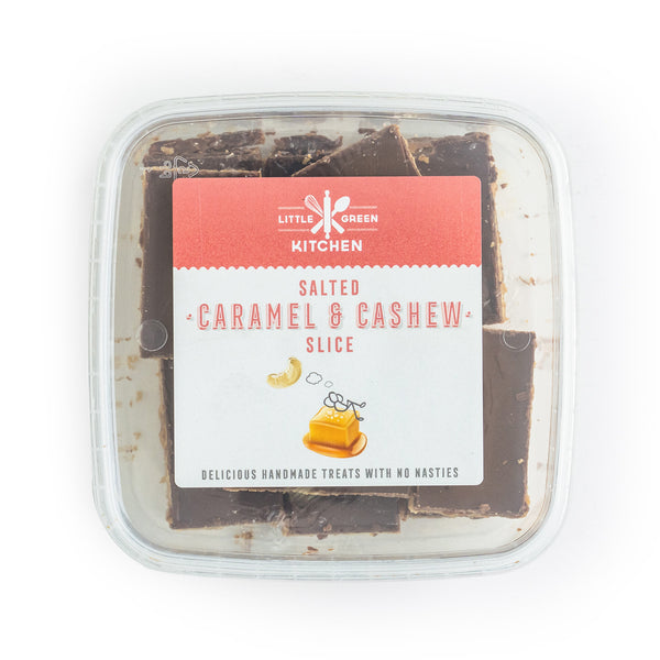 Little Green Kitchen Salted Caramel and Cashew Slice | Harris Farm Online