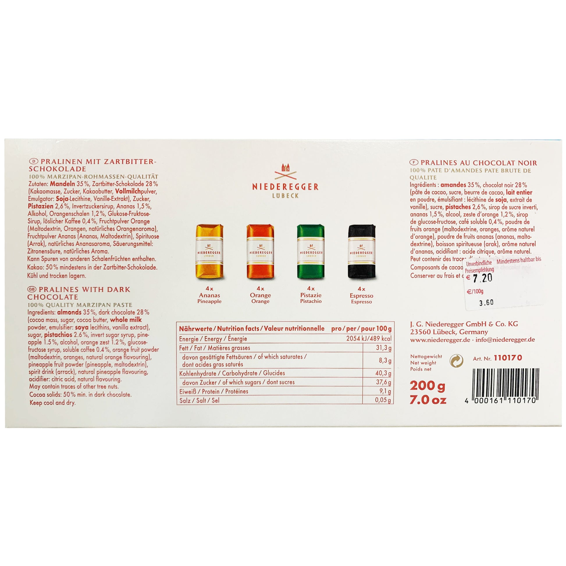 Neideregger Pralines Dark Chocolate Beach Gift Box | Harris Farm Online