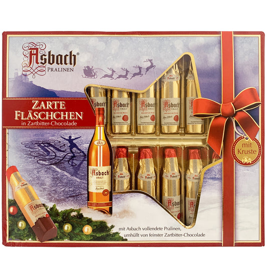 Asbach Bitter Sweet Chocolate Bottles filled with Brandy Gift Box | Harris Farm Online