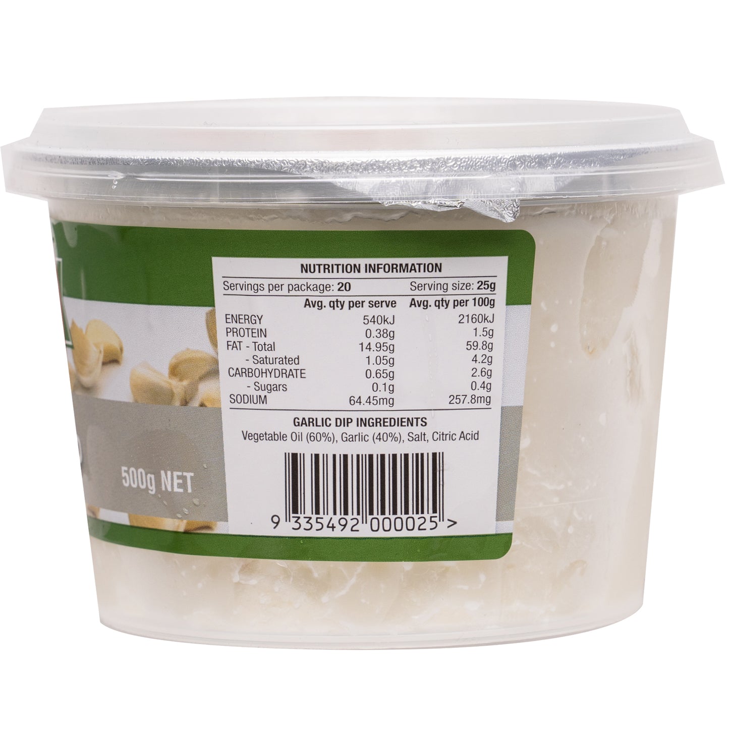 Monjay Mezza Garlic Dip | Harris Farm Online