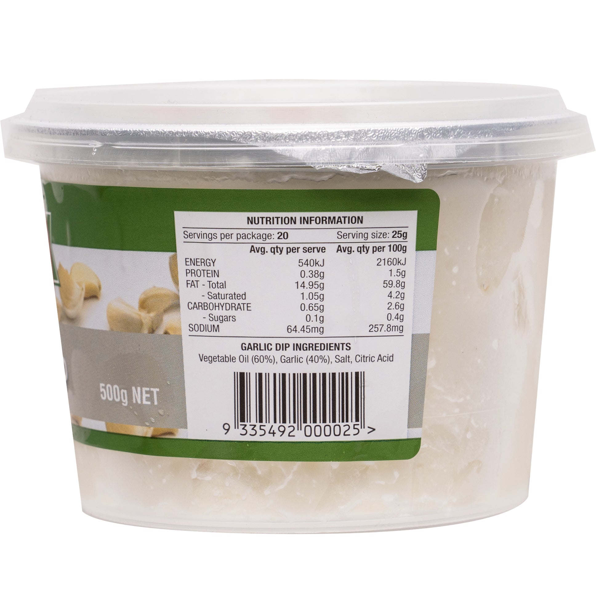 Monjay Mezza Garlic Dip | Harris Farm Online