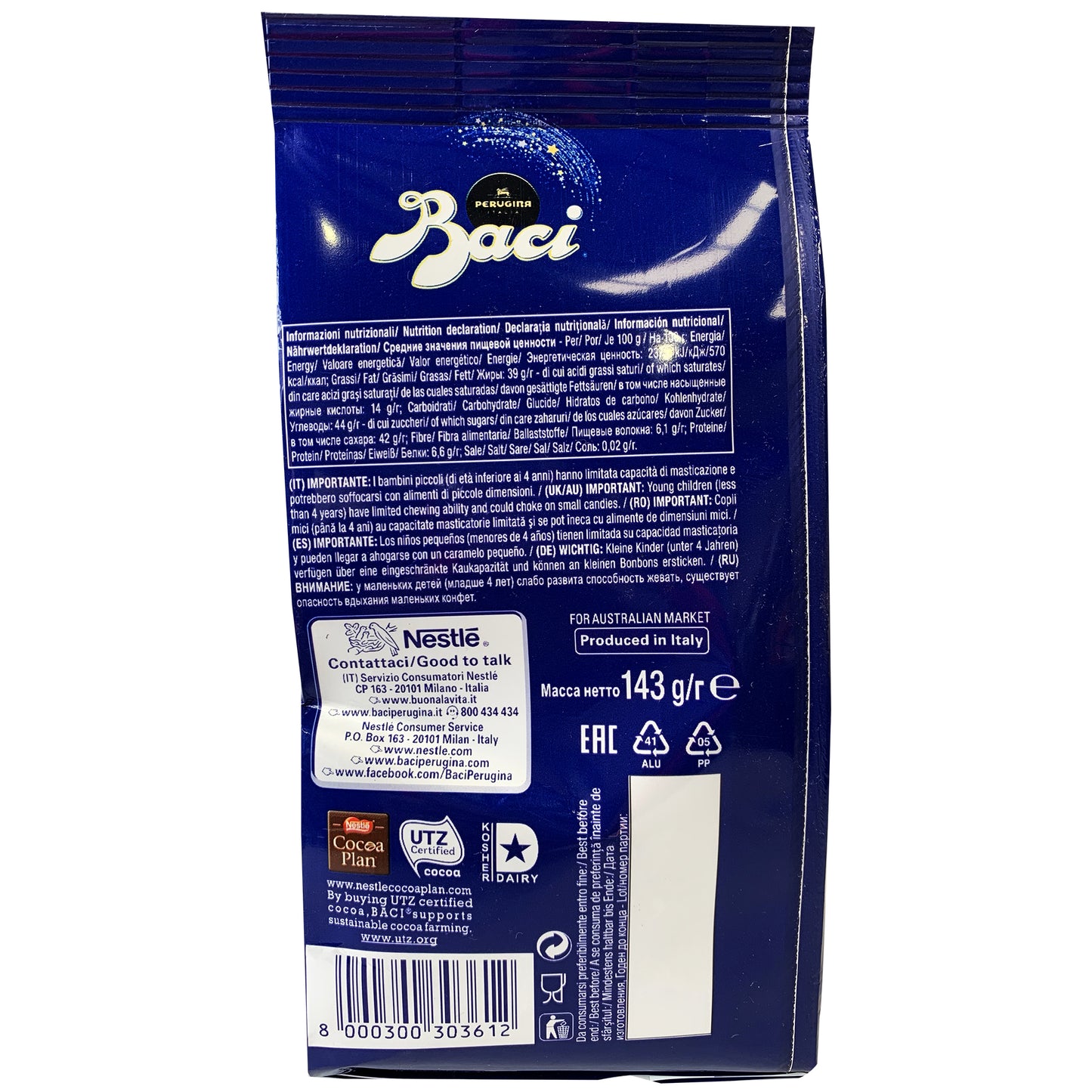 Baci Dark Original Chocolate Classico 143g
