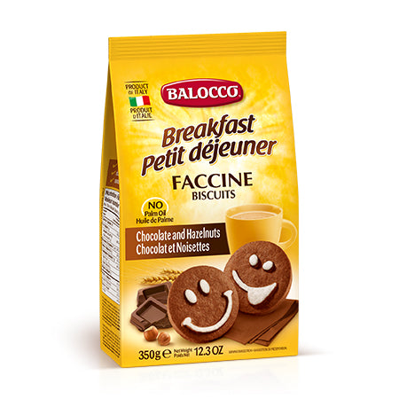 Balocco - Biscuits Faccine - Chocolate and Hazelnuts (350g)