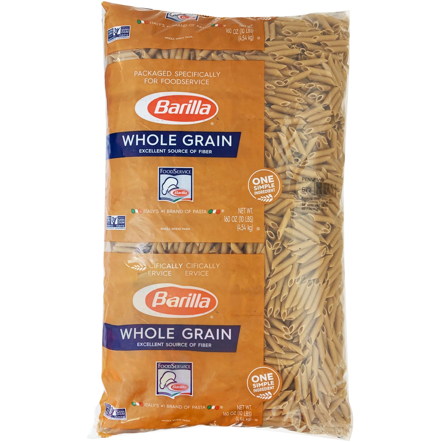 Barilla Wholegrain Penne 4.54kg
