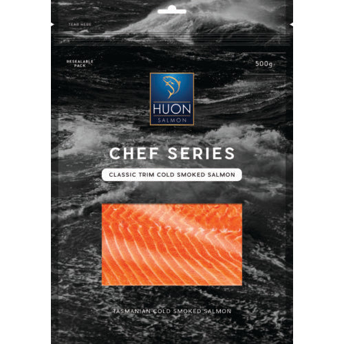 Huon Chef Series Classic Trim Cold Smoked Salmon | Harris Farm Online