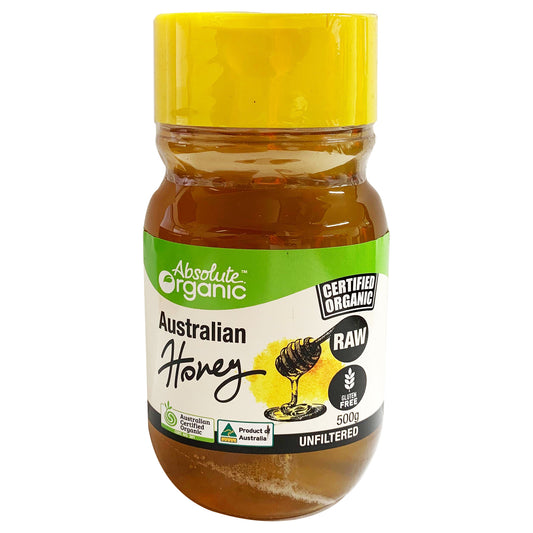 Absolute Organic - Honey Australian - Raw, Organic & Unfiltered (Squeezy, 500g)