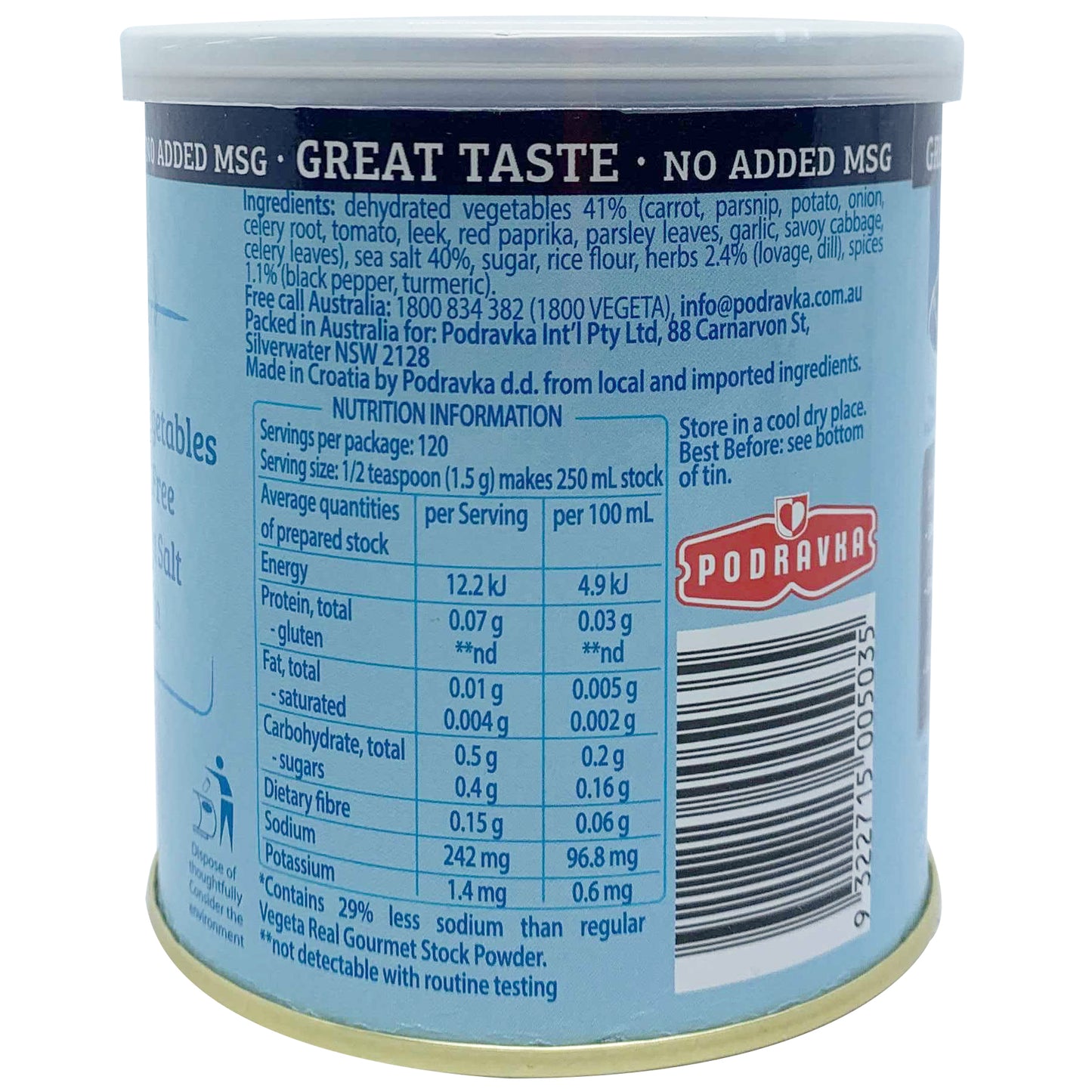 Vegeta Vegetable Salt Reduced Stock Powder | Harris Farm Online