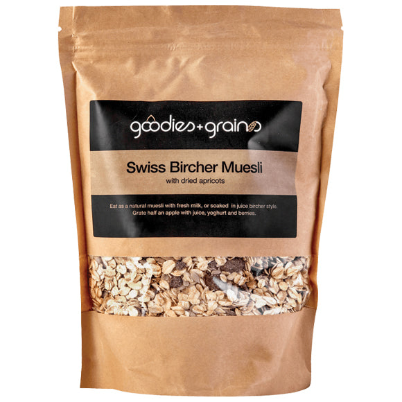 Goodies and Grains - Swiss Bircher Muesli - with Dried Apricots (400g)