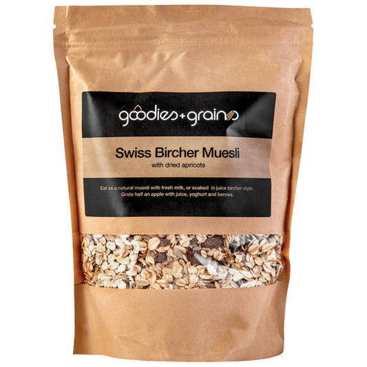 Goodies and Grains - Swiss Bircher Muesli - with Dried Apricots (400g)