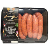 The Gourmet Sausage Beef King Island Cheddar and Caramelised Onion Sausages 500g