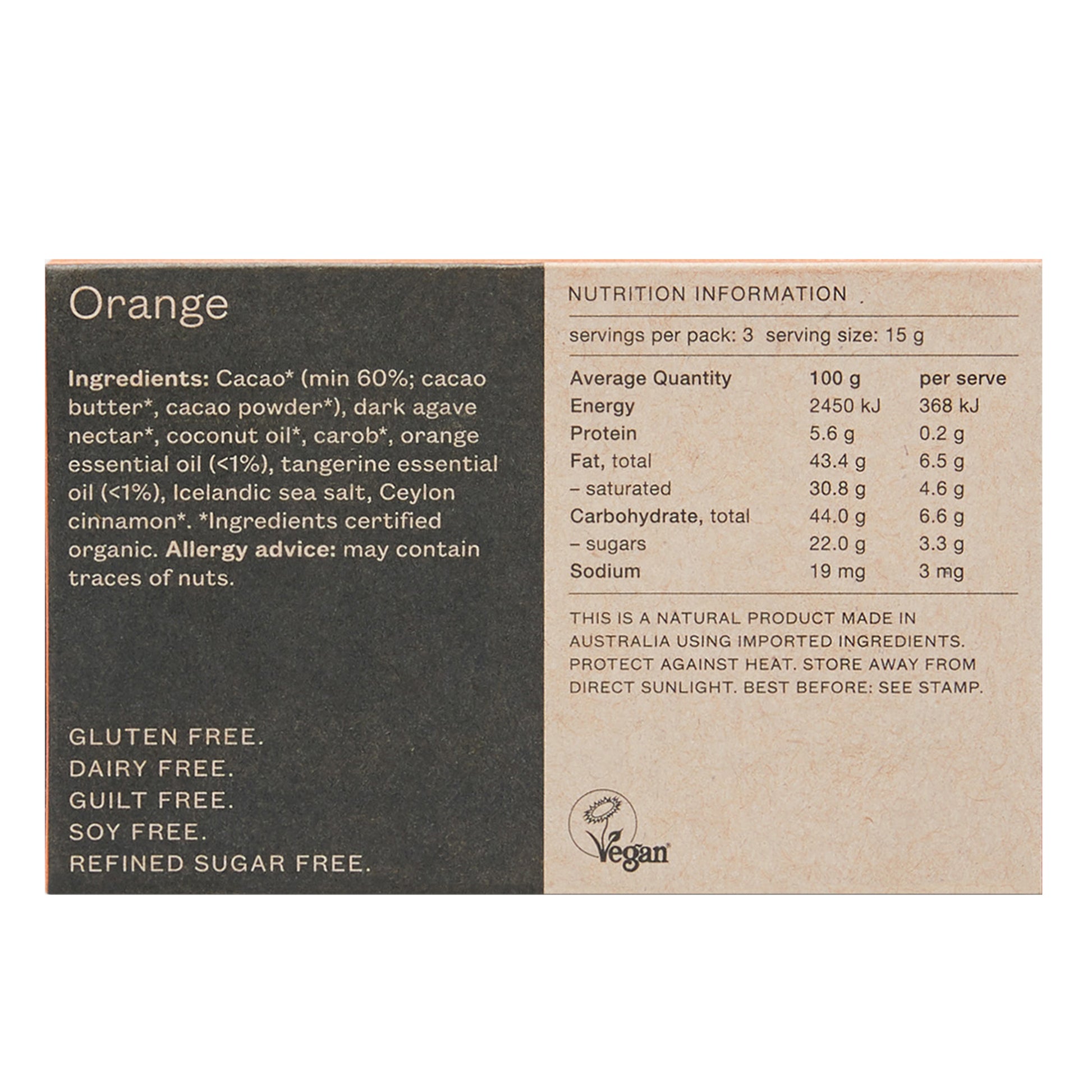 Pana Organic Orange Chocolate | Harris Farm Online