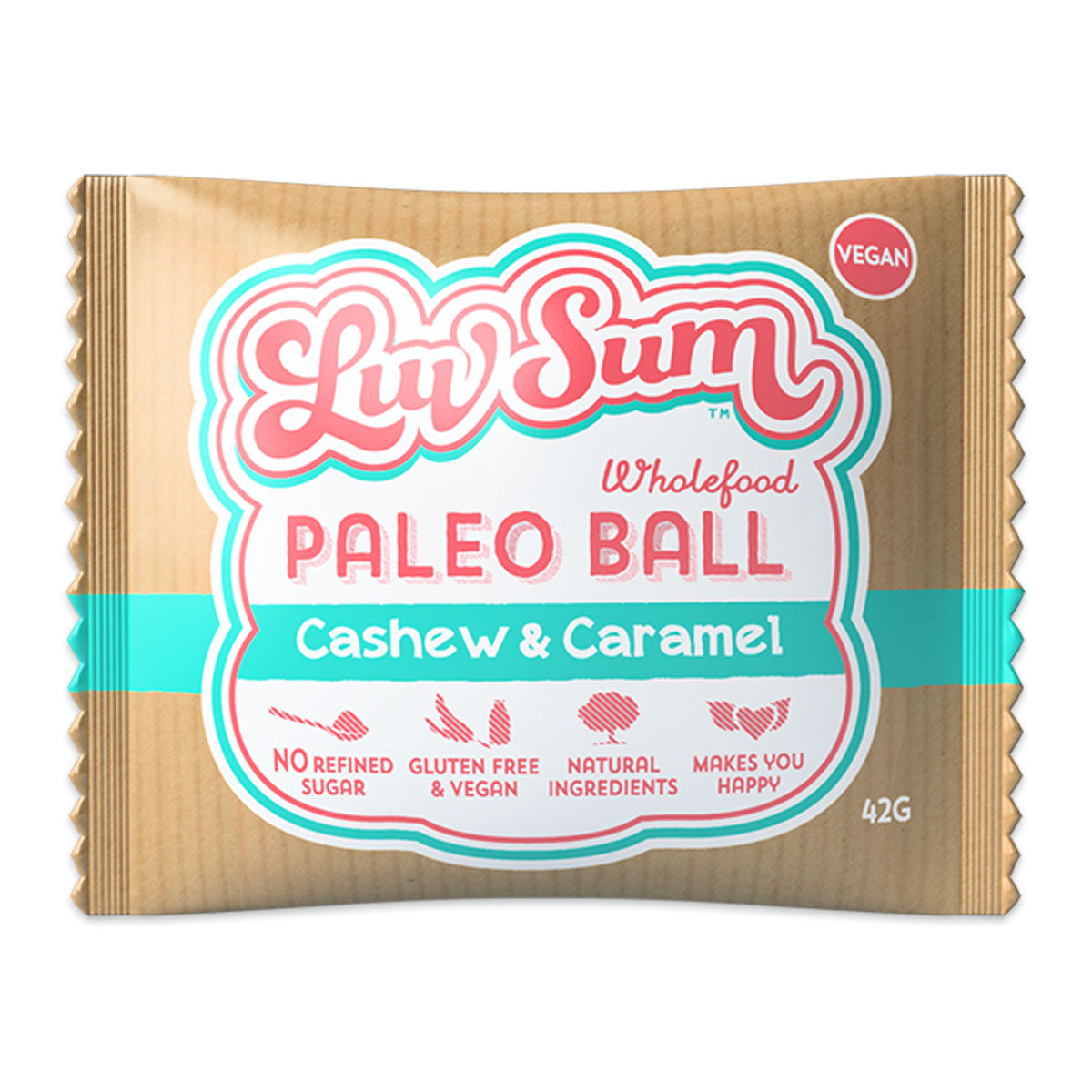 Luv Sum Protein Ball Cashew and Caramel 42g | Harris Farm Online