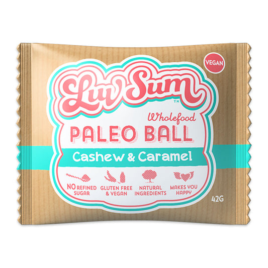 Luv Sum Protein Ball Cashew and Caramel 42g | Harris Farm Online