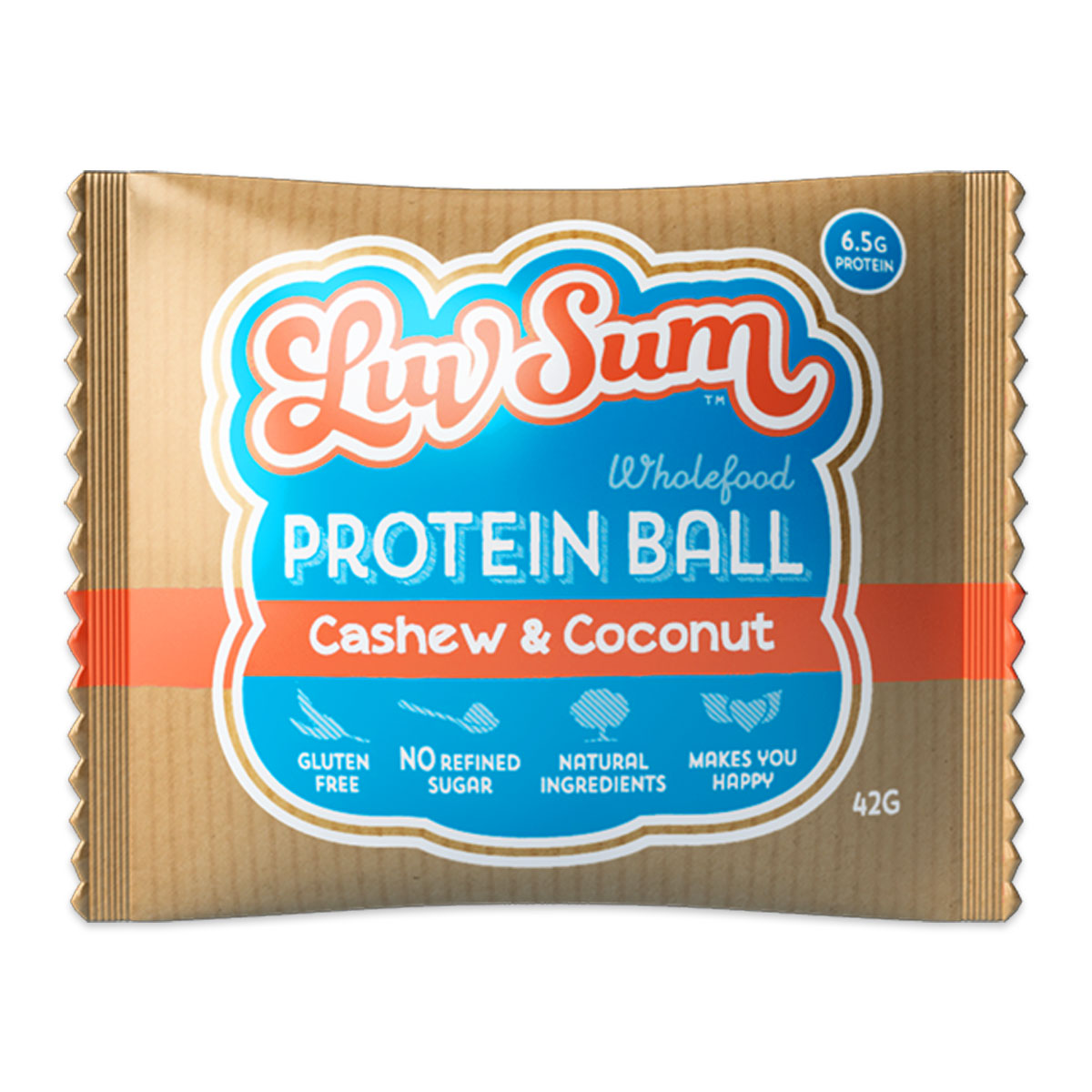 Luv Sum Protein Ball Cashew and Coconut 42g | Harris Farm Online