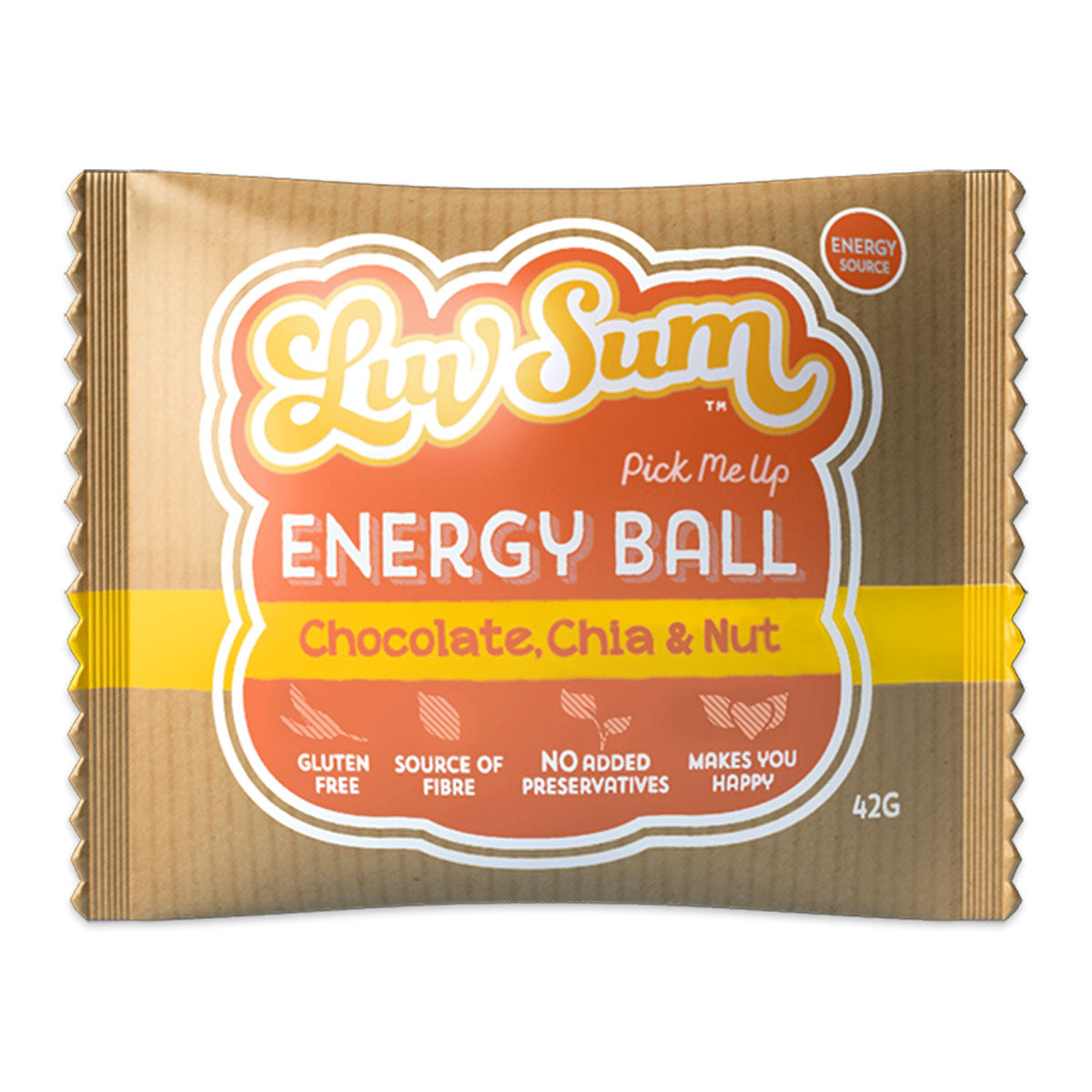 Luv Sum Protein Ball Chocolate Chia and Nut 42g | Harris Farm Online
