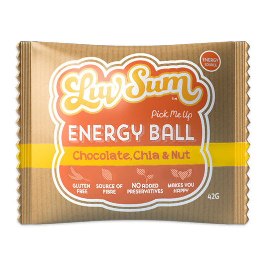 Luv Sum Protein Ball Chocolate Chia and Nut 42g | Harris Farm Online
