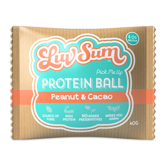 Luv Sum Protein Ball Peanut and Cacoa 42g | Harris Farm Online