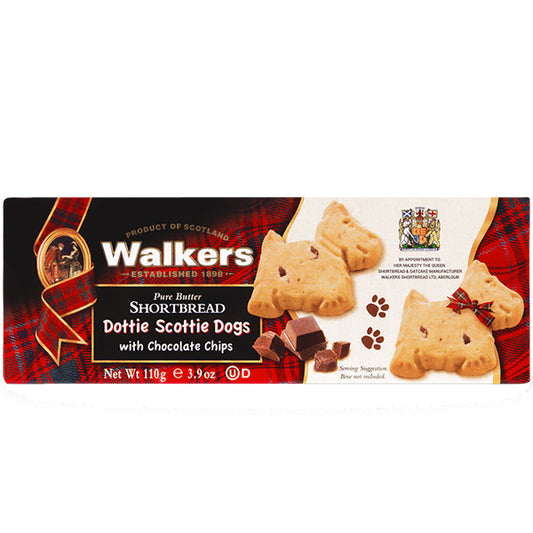 Walkers Dottie Scottie Dogs Chocolate Chip Shortbread | Harris Farm Online