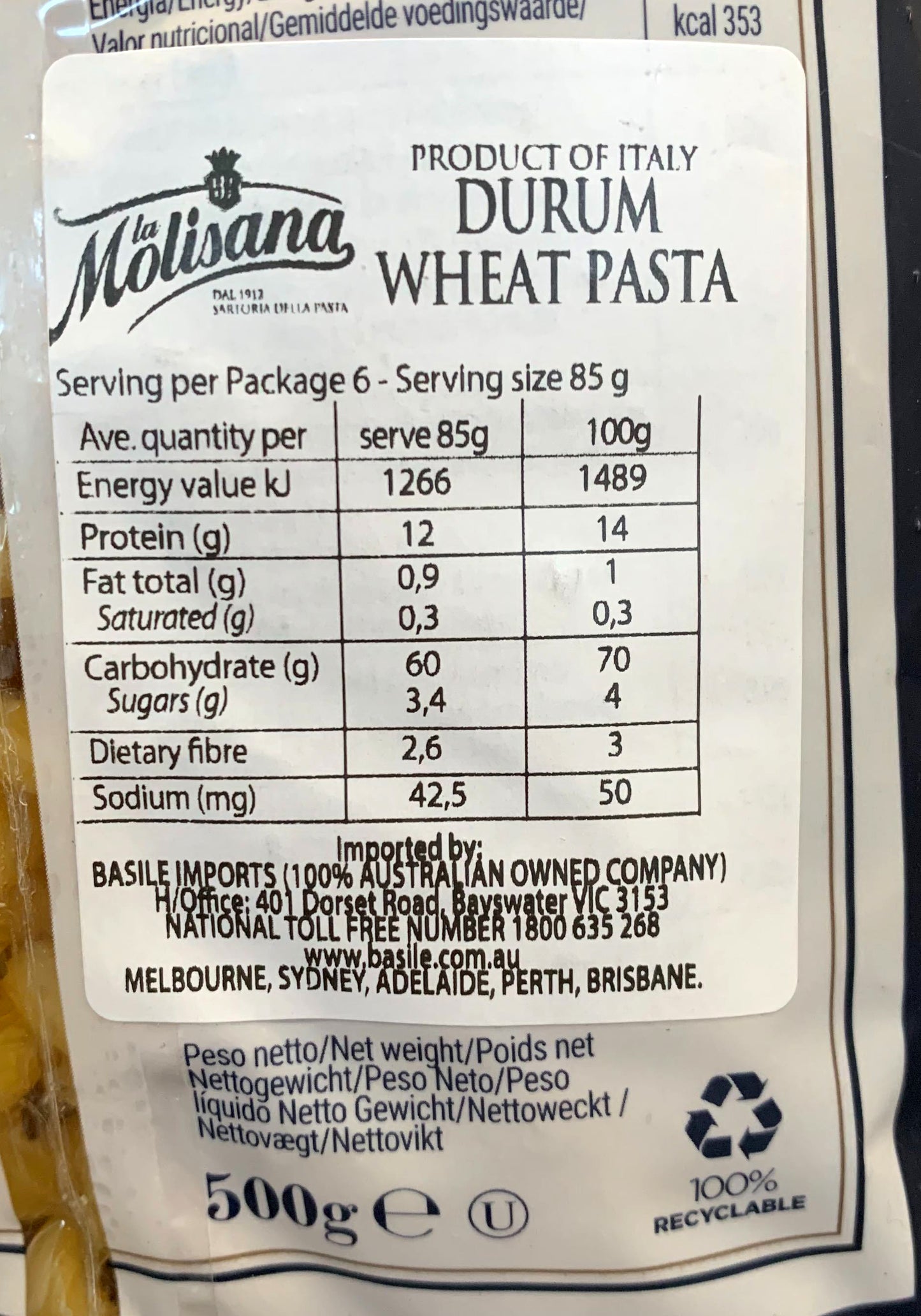 La Molisana Succhietti No.34 500g