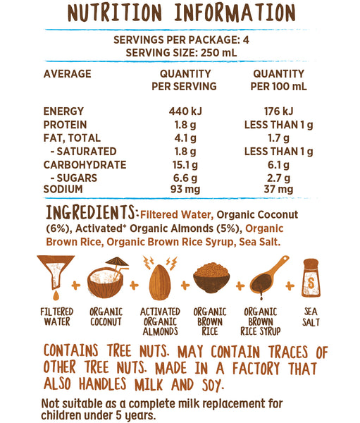 Nutty Bruce Organic Almond and Coconut Milk | Harris Farm Online