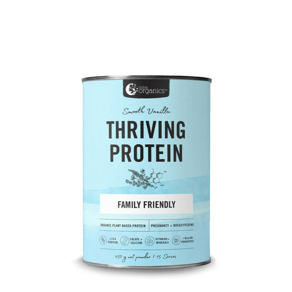 Nutra Organics Thriving Protein Smooth Vanilla 450g | Harris Farm Online