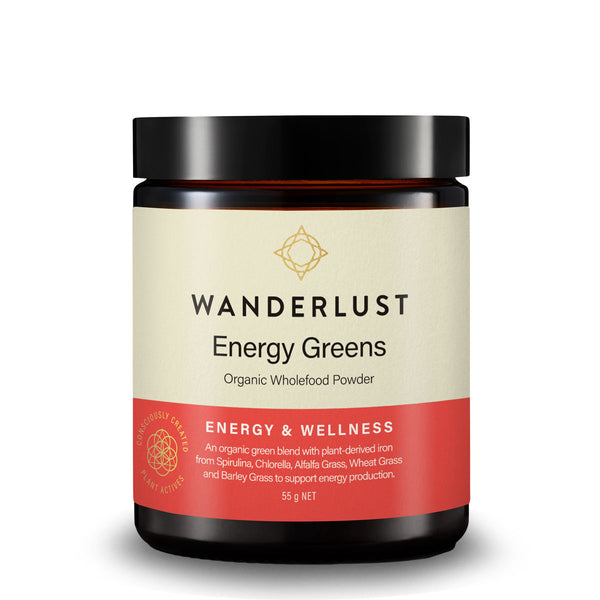 Wanderlust Energy Greens Powder 55g | Harris Farm Online