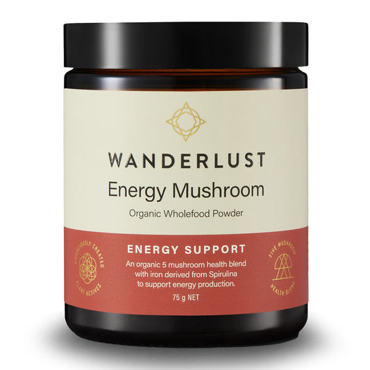 Wanderlust Energy Mushroom Powder 75g | Harris Farm Online