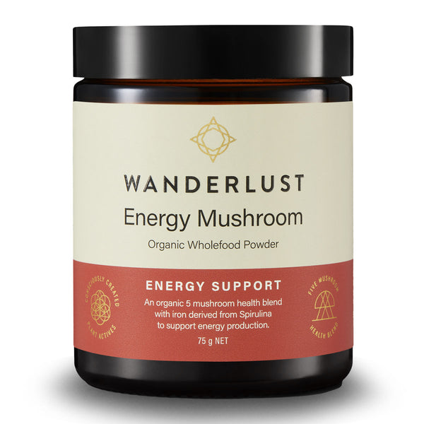 Wanderlust Energy Mushroom Powder 75g | Harris Farm Online